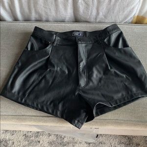 Abercrombie & Fitch faux leather shorts